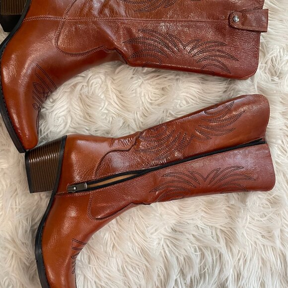 Cowgirl Tall Brown Boots - Size 37 - Picture 6 of 7